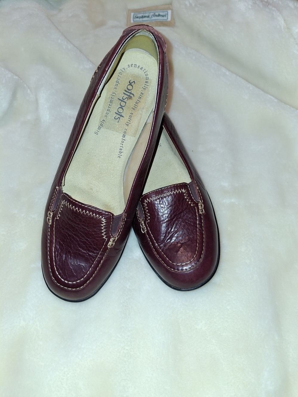 Softspots Women’s Burgundy Leather Loafers